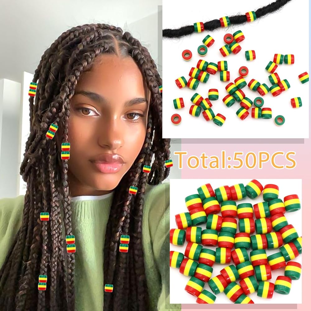 Amazon.com: VENOFEN 50PCS Hair Beads for Braids Mix Color